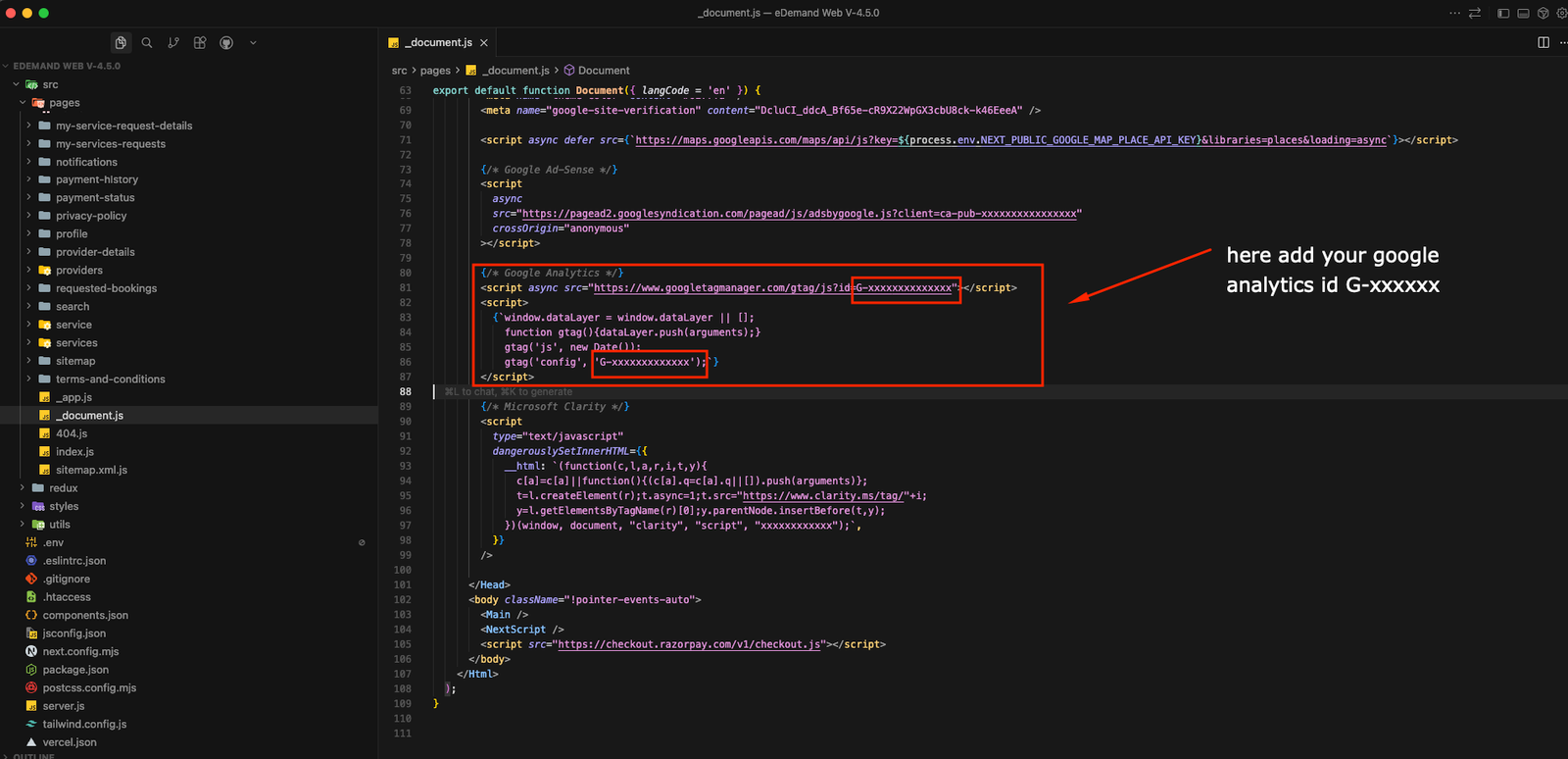 Google Analytics Measurement ID preview