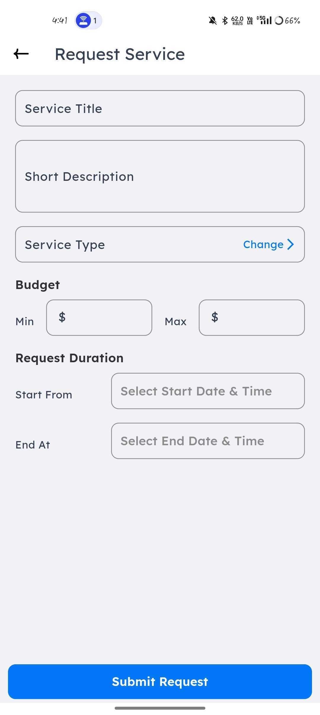 Make Custom Job Request
