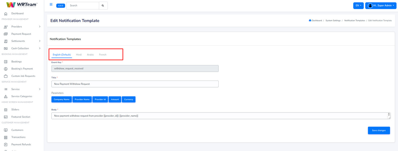 Seo settings individual