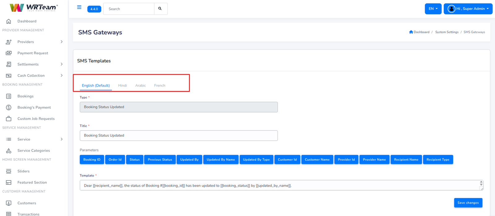 Seo settings individual