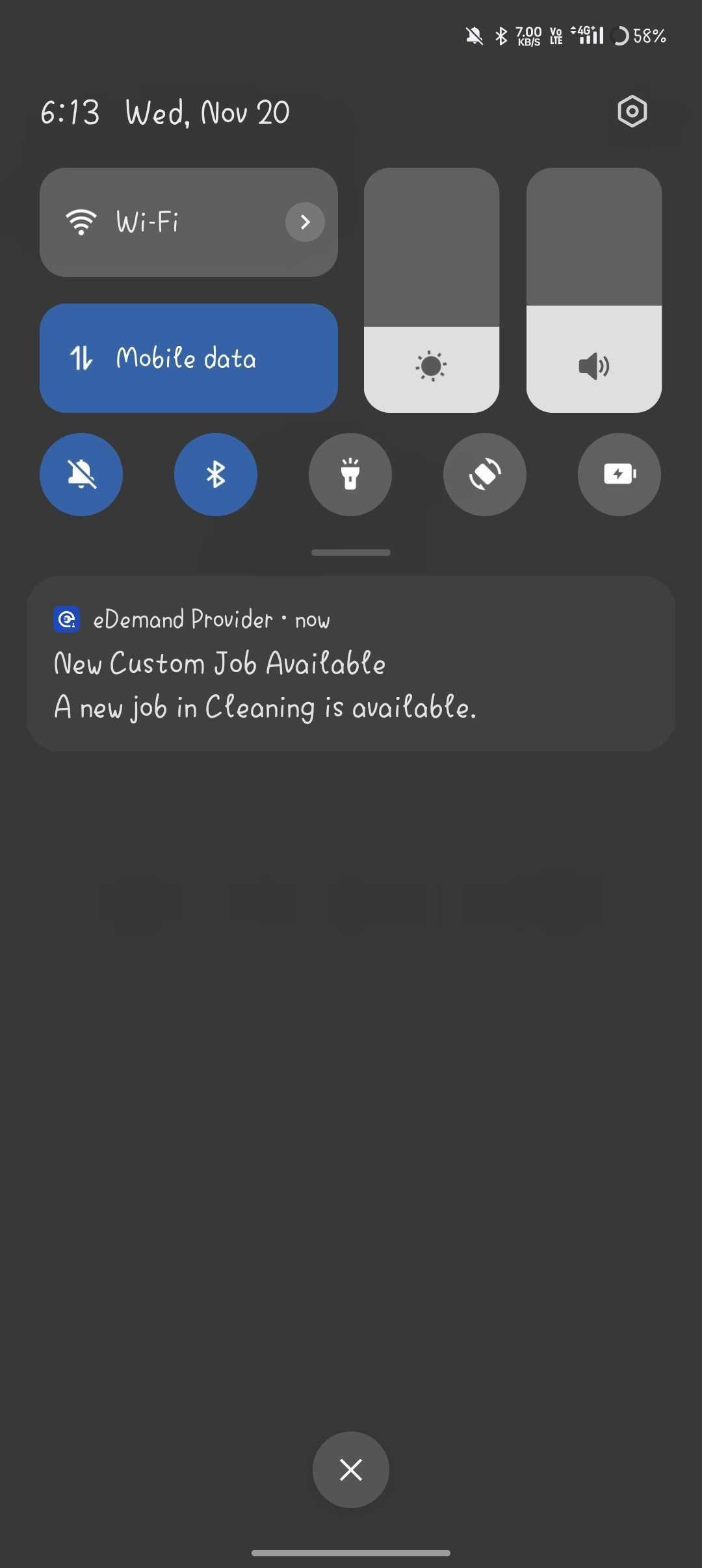 New Custom Job Notification