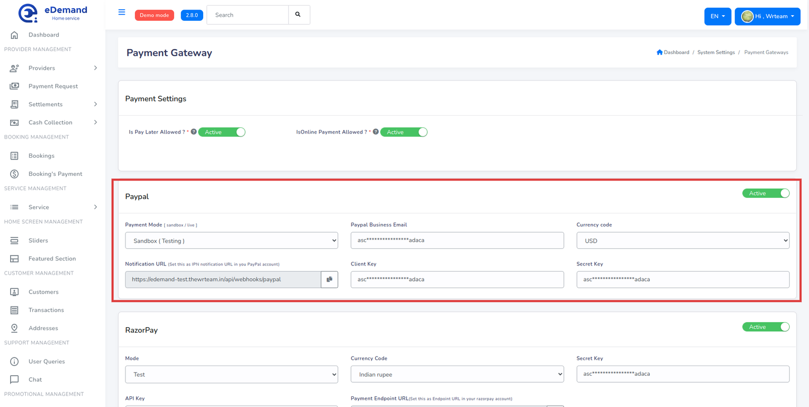 Paypal Payment Gateway