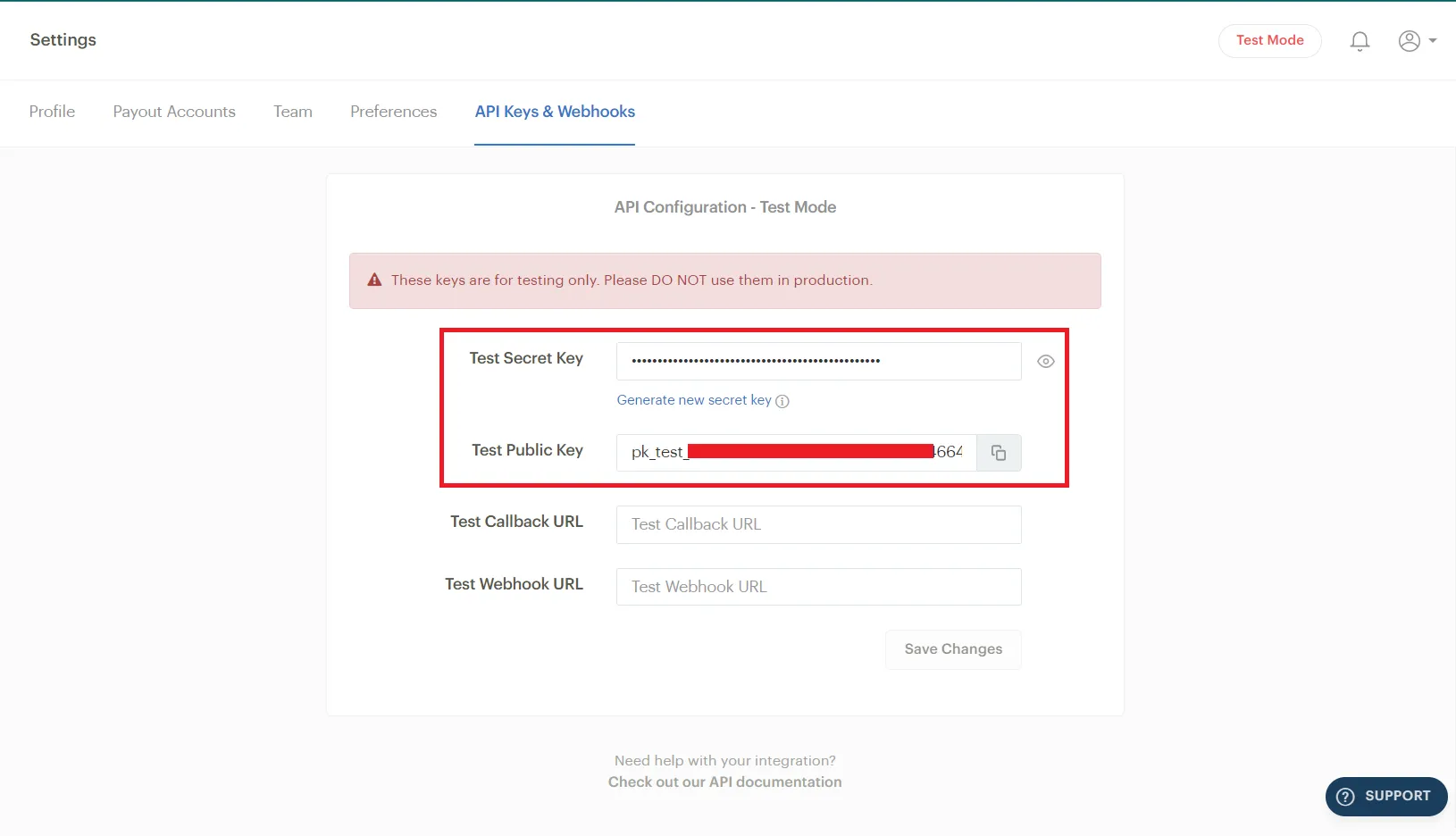 Paystack Credentials