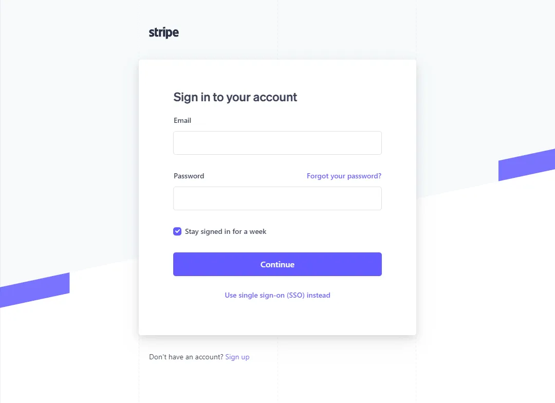 Stripe Login