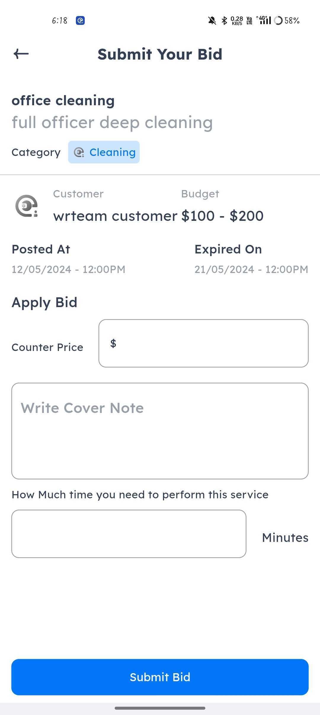Submit Bit Provider App